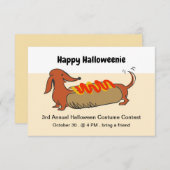 年間ハロウィーン衣装コンテストパーティの招待状 エンクロージャーカード (正面/裏面)