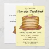 年間パンケーキ朝食チャリティーイベント フラップジャックス 招待状 (正面/裏面)