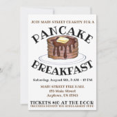 年間パンケークブレックファーストチャリティーイベントフラップジャック 招待状 (正面)