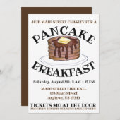 年間パンケークブレックファーストチャリティーイベントフラップジャック 招待状 (正面/裏面)