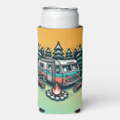 年間パーソナライズされたキャンプ旅行 スリム缶クーラー (Seltzer正面)