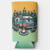 年間パーソナライズされたキャンプ旅行 スリム缶クーラー (正面)