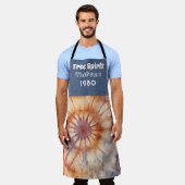 年間パーソナライズされたヒッピー全周プリントエプロン エプロン (着用した状態)
