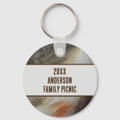 年間ピクニック自然フェザーファミリー懇親会 キーホルダー (正面)