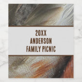 年間ピクニック自然フェザーファミリー懇親会 ワインラベル (シングルラベル)