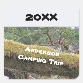 年間ファミリーキャンピングトリッ素朴プアウトバケーション スクエアシール