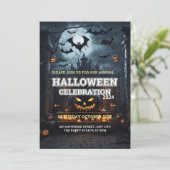 年間ファミリーパンプキンカービングパーティーハロウィーンインビ 招待状 (スタンド正面)