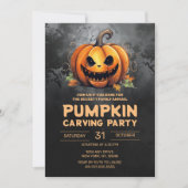 年間ファミリーパンプキンカービングパーティーハロウィーン 招待状 (正面)