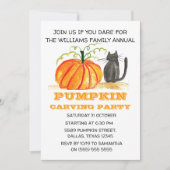 年間ファミリーパンプキンカービングパーティーハロウィーン 招待状 (正面)