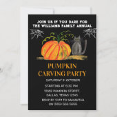 年間ファミリーパンプキンカービングパーティーハロウィーン 招待状 (正面)