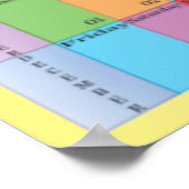 年間プランナー2023特定の色の曜日 ポスター (角)