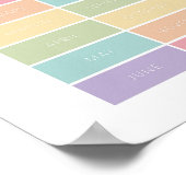 年間ポスターのパステル月 ポスター (角)