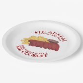 年間リブクックオフBBQスペアリブバーベキューグルメ ペーパープレート (アングル)