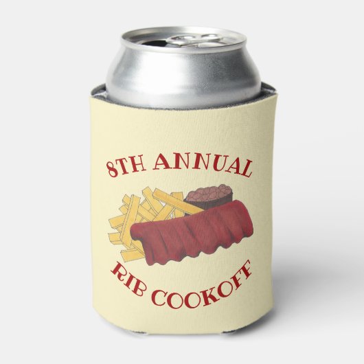 年間リブクックオフBBQスペアリブバーベキューグルメ 缶クーラー (缶正面)