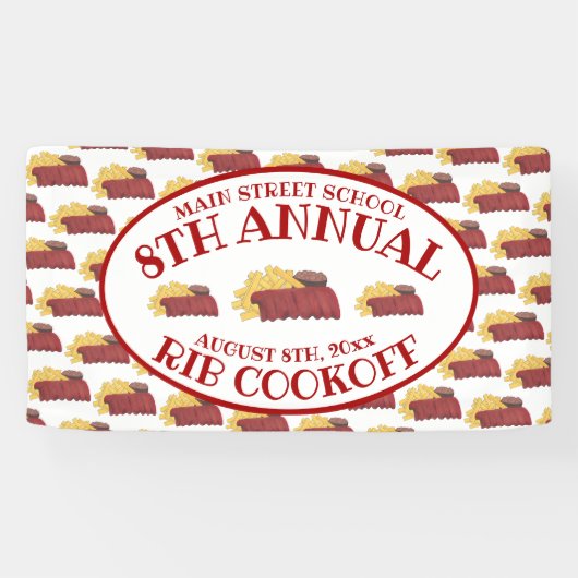 年間リブクックオフBBQスペアリブバーベキューコンテスト 横断幕 (横)