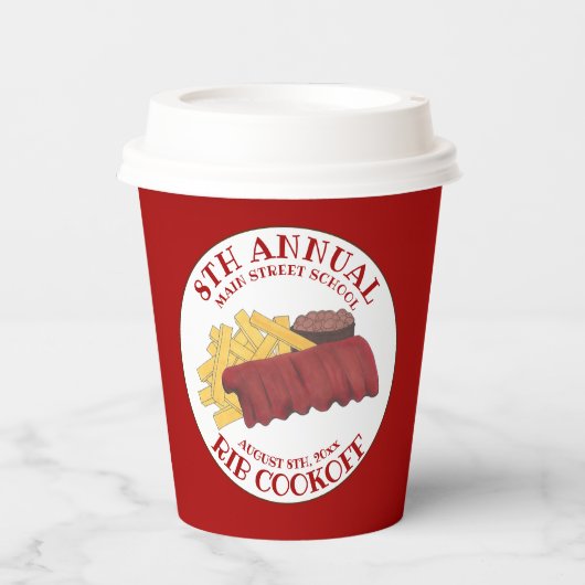 年間リブクックオフBBQスペアリブバーベキューコンテスト 紙コップ (正面)