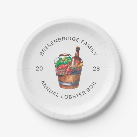 年間家族懇親会ロブスター沸騰サマーパーティー ペーパープレート (正面)