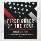 年間従業員の赤線の消防士 ワインラベル (シングルラベル)