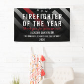 年間従業員の赤線の消防士 横断幕 (インサイチュ)