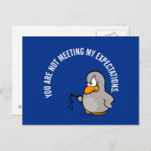 年間従業員パフォーマンスのレビュー時間 ポストカード (正面/裏面)