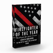 年間従業員表彰の消防士 フォトブロック (左)