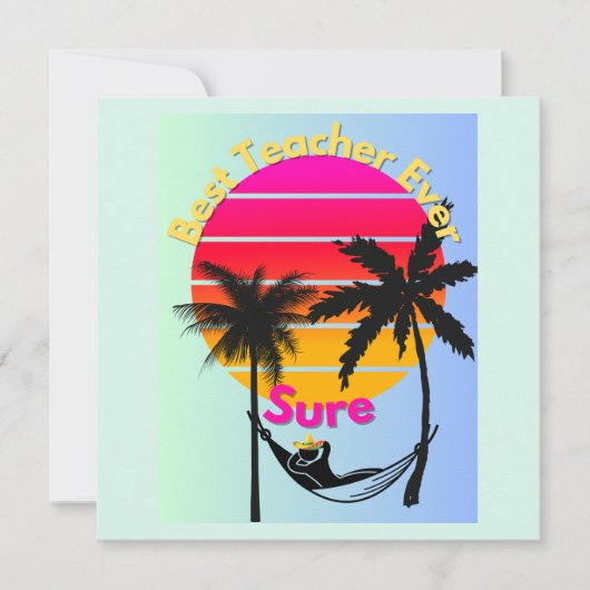 年間最優秀教師: 確かに 招待状 (正面)