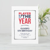 年間最優秀選手 男の子の誕生日 招待状 (スタンド正面)
