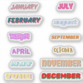 年間月別ステッカーセット シール (正面)