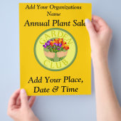 年間植物販売、フライヤー チラシ (手)