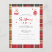 年間素朴のクリ企業のスマスパーティー インビテーションポストカード (正面)