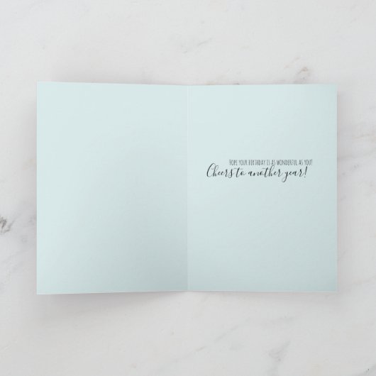 年間誕生日リマインダー美しいフローラおもしろい カード (内部)