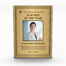 年間金ゴールド賞ロゴのパーソナライズの先生 フォトブロック