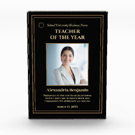 年間金ゴールド賞ロゴのパーソナライズの先生 フォトブロック