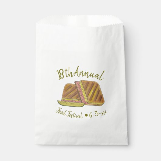年間食べ物フェスティバルキューバサンドイッチランチデリ フェイバーバッグ (正面)
