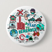 年間2020ラウンドハイライトを思い出すピンバック 缶バッジ (正面)