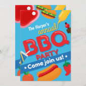 年間BBQパーティの招待状 招待状 (正面/裏面)