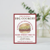 年間BBQポークバーベキューサンドイッチクックオフ調理師 インビテーションポストカード (スタンド正面)