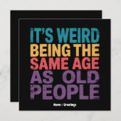 年風変わり齢と同じおもしろい 招待状 (正面/裏面)