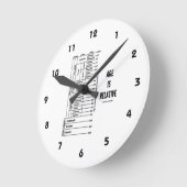 年齢が相対的(地質時間図) ラウンド壁時計 (傾斜)