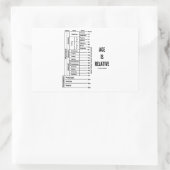 年齢が相対的（地質時間図） 長方形シール (バッグ)