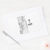 年齢が相対的（地質時間図） 長方形シール (封筒)