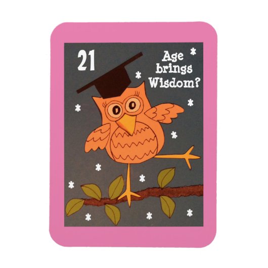 年齢が知恵のカードをもたらす マグネット (縦)