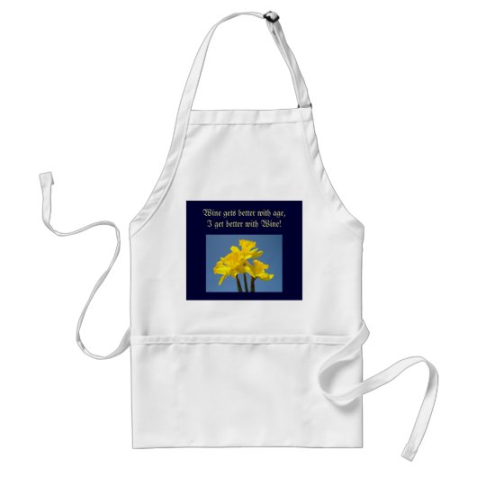 年齢と共にワインの方が良いワインの方が良い！エプロン スタンダードエプロン (正面)