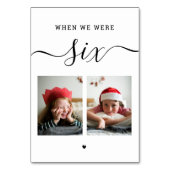 年齢と写真。白黒のスクリプ結婚ト テーブルナンバー (正面)