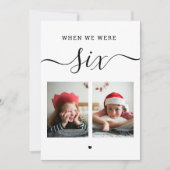 年齢と写真。白黒結婚のテーブル番号 サンキューカード (正面)