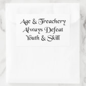 年齢と裏切り者のシール 長方形シール (バッグ)