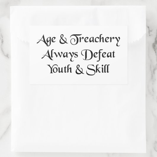 年齢と裏切り者のシール 長方形シール (バッグ)