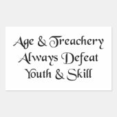 年齢と裏切り者のシール 長方形シール (正面)