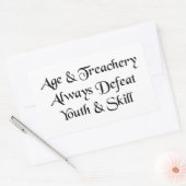 年齢と裏切り者のシール 長方形シール (封筒)