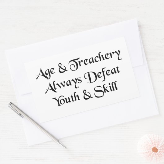 年齢と裏切り者のシール 長方形シール (封筒)